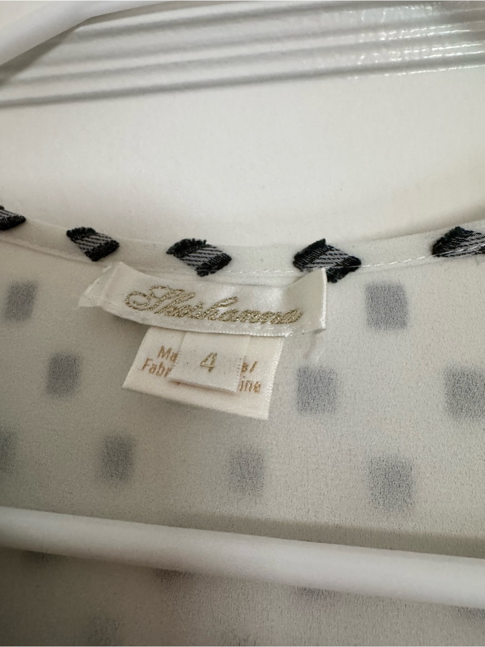 Shoshanna White Midi Dress with Black Geometric Print size 4 - Picture 2 of 10